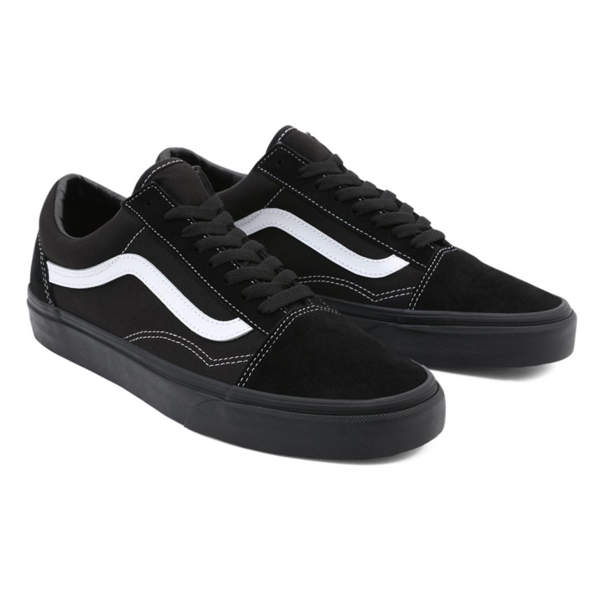 Vans Suede Canvas Old Skool Dam Svarta/Vita - Vans Classics Rea Online (ZCEJQ7561)